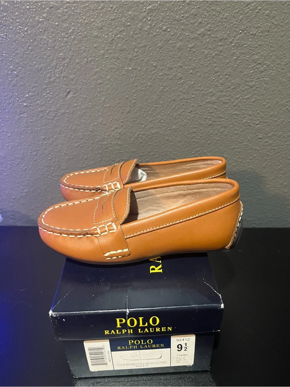 Polo by Ralph Lauren Cognac Leather Kids Loafers